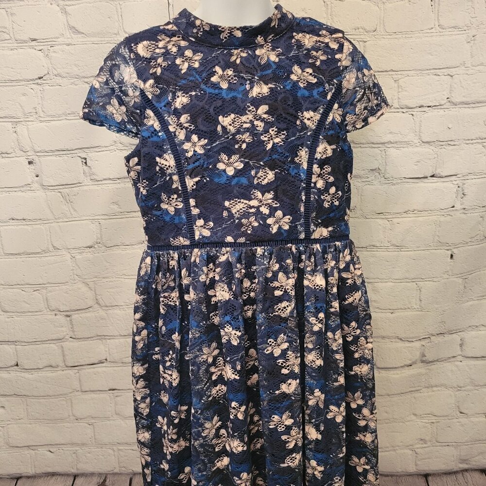 Us Angels Girls' Printed Lace Dress